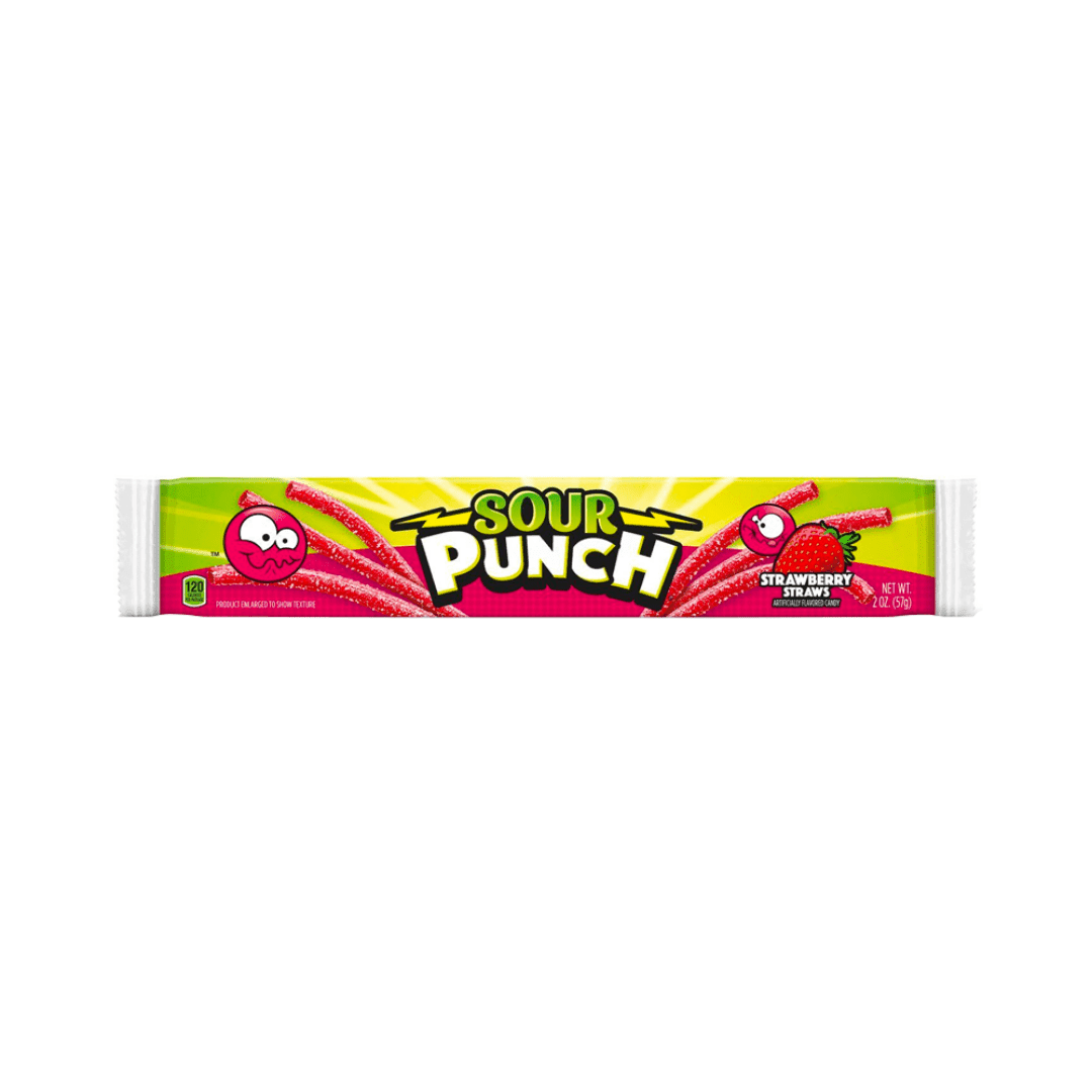 Sour Punch Strawberry Straws 2Oz - Sweet Joint