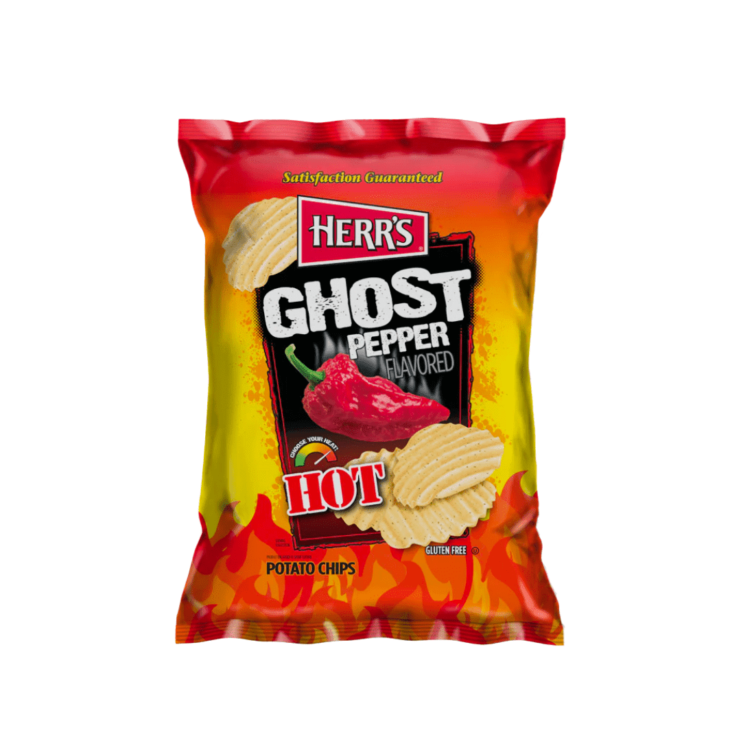 HerrS Ghost Pepper Smokin Hot Ripple Potato Chips - Sweet Joint