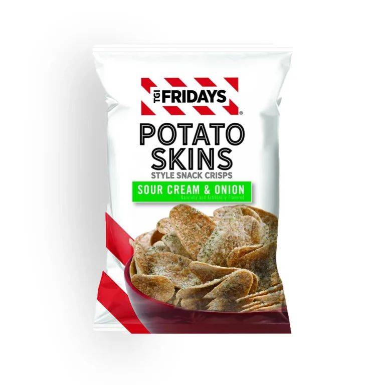 TGI Fridays Potato Skins, Style Snack Crisps, Sour Cream & Onion, 85.1g - Sweet Joint