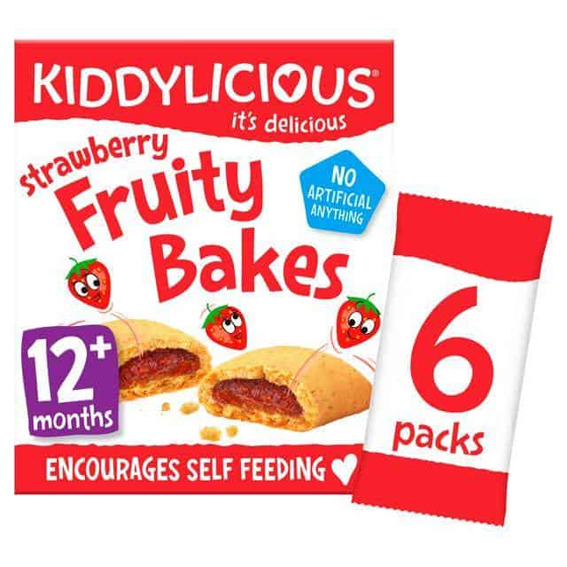 Kiddylicious Strawberry Fruity Bakes 12 Months + 6 * 22 gr - Sweet Joint