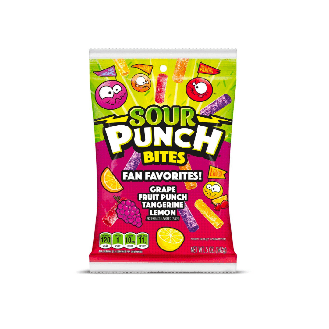 Sour Punch Fan Favorites Bites Peg 5Oz - Sweet Joint