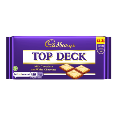 Cadbury Top Deck Milk Chocolate & White Chocolate 95 gr - Sweet Joint