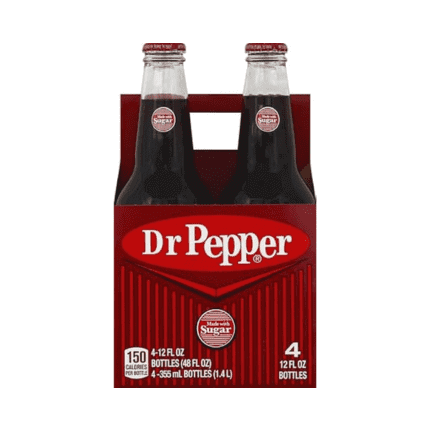 Dr Pepper Real Sugar Glass 4Pcs 355 Ml - Sweet Joint