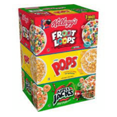 Kelloggs Froot Loops, Apple Jacks, Pops 3Bags - Sweet Joint