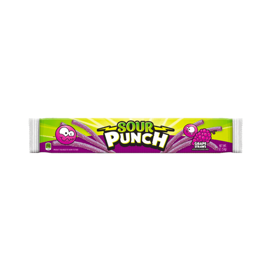 Sour Punch Grape Straws 2Oz - Sweet Joint