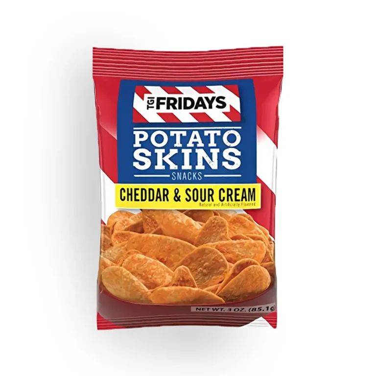 TGI Fridays Potato Skins Style Snack Crisps, Cheddar & Sour Cream, 85.1g - Sweet Joint