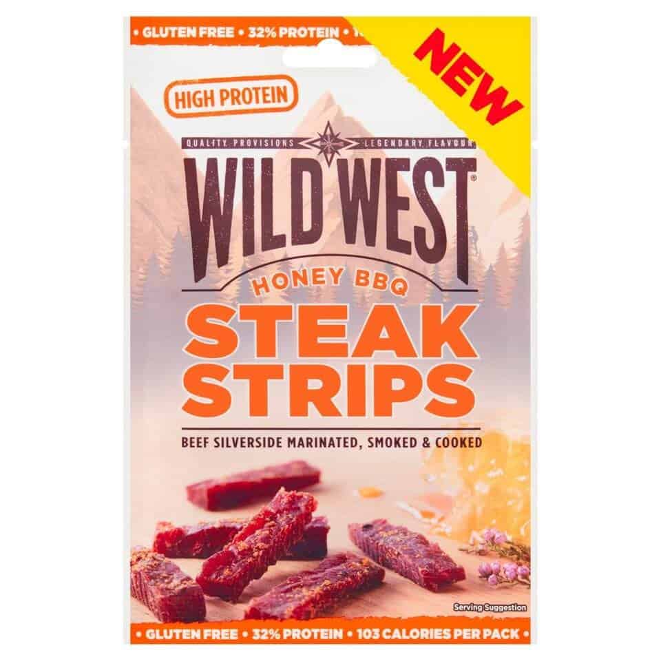 Wild West Honey BBQ Steak Strips Gluten Free 32 % Protein - Sweet Joint