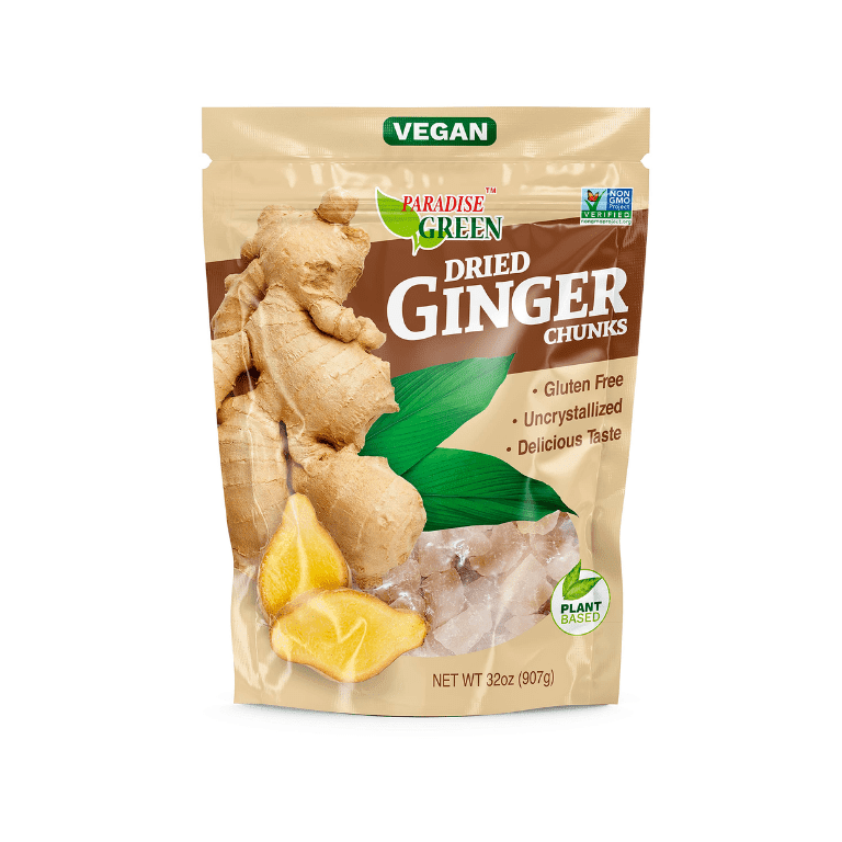 Paradise Green Dried Ginger Chunks - Sweet Joint