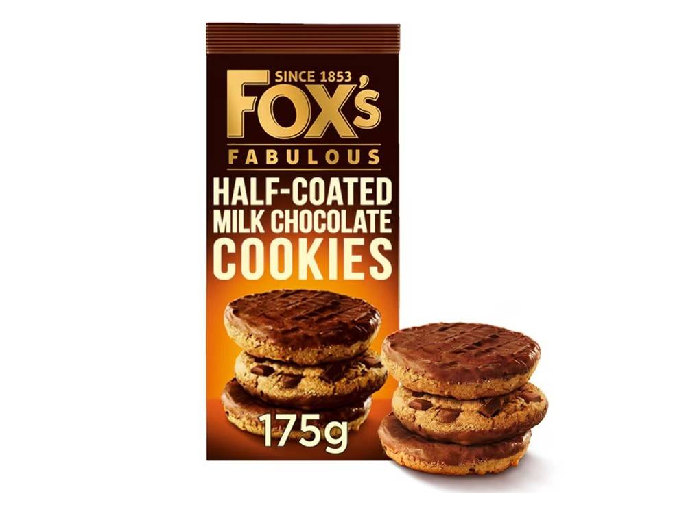 Foxs Half Coated Milk Chocolate Cookies 180 Gr - Sweet Joint