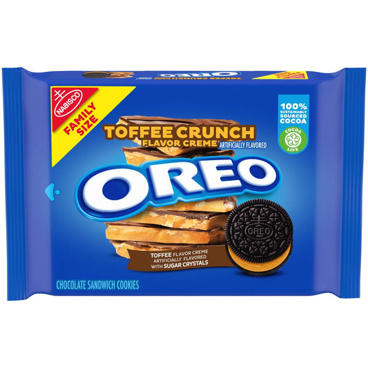 OREO Toffee Crunch Creme with Sugar Crystals Chocolate Sandwich Cookies - Sweet Joint