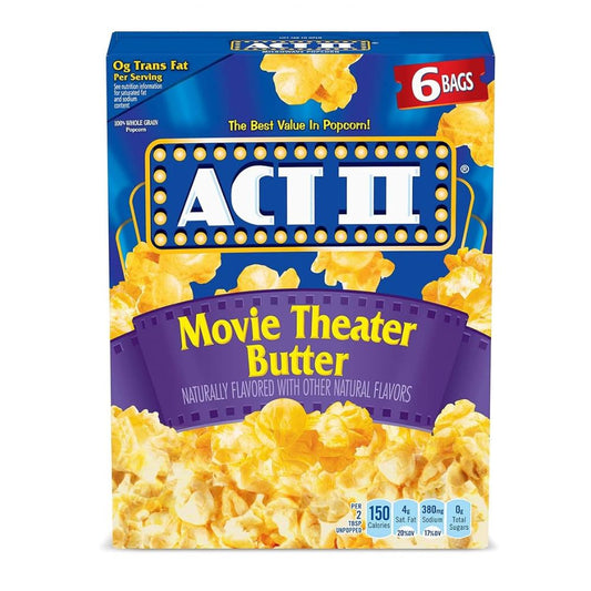 Act II Microwave Movie Theater Butter Popcorn Box - Sweet Joint