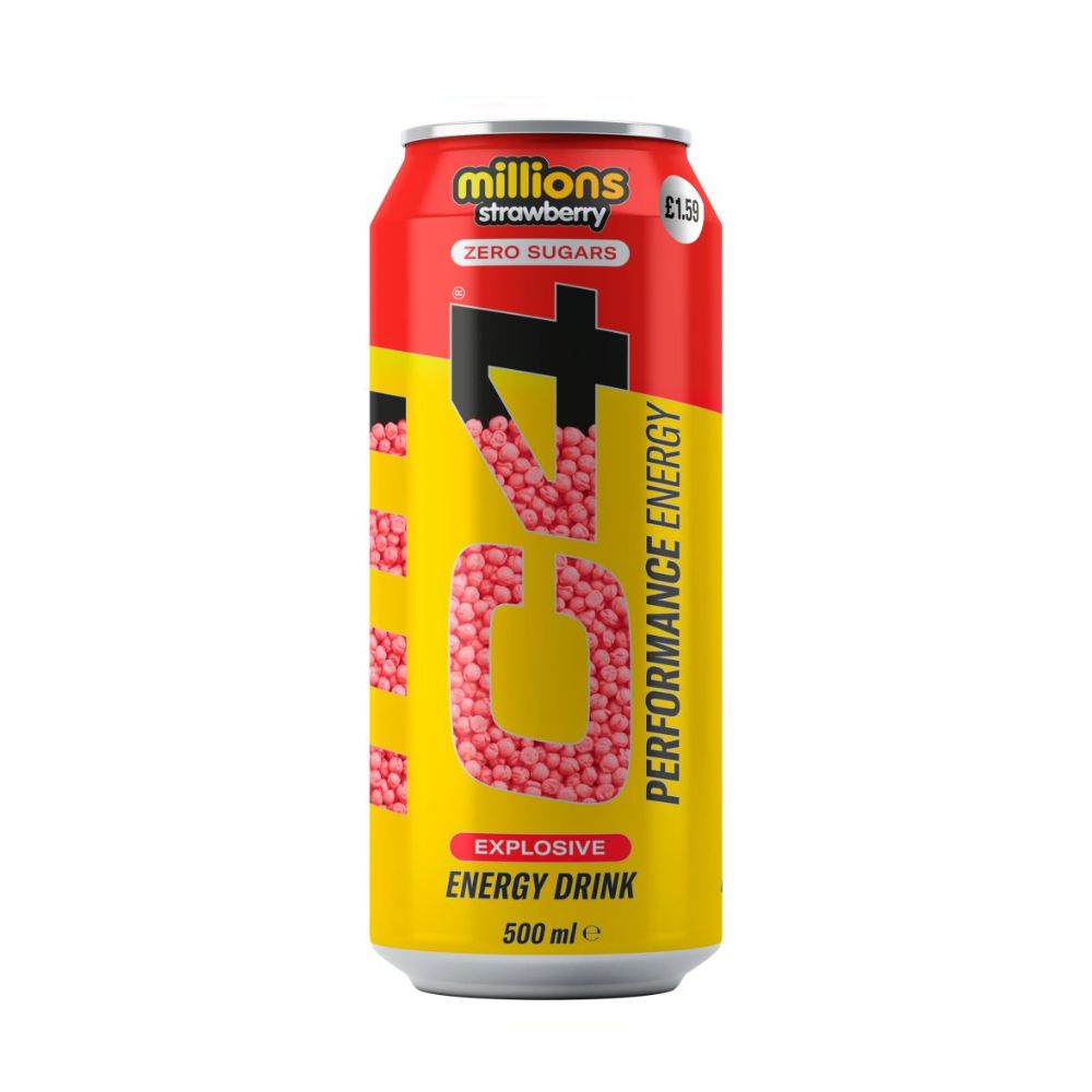 C4 Energy Carb Millions Strawberry 500 ML - Sweet Joint