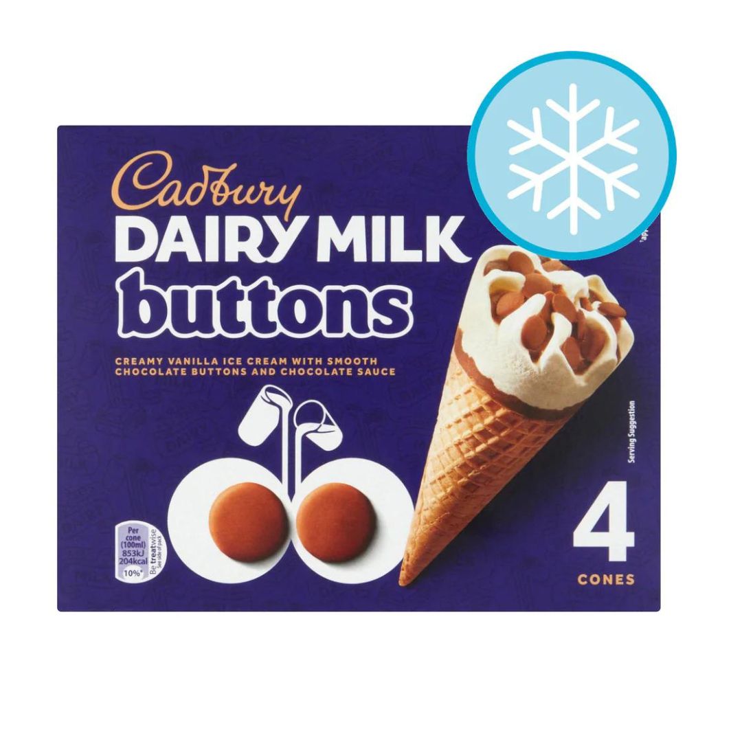 Cadbury Buttons Cones 4Pk - Sweet Joint