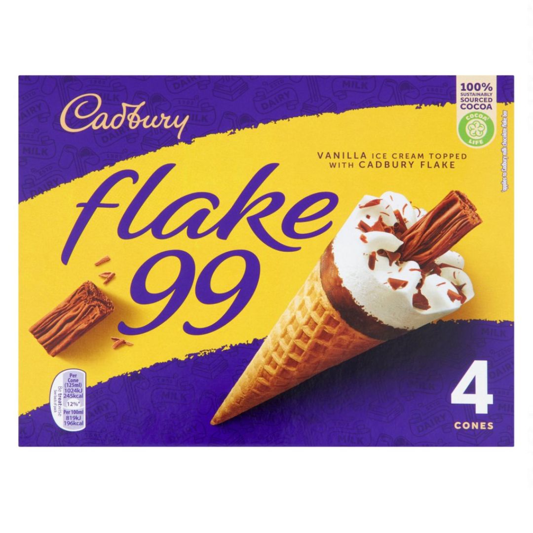 Cadbury Flake Cones 4Pk - Sweet Joint