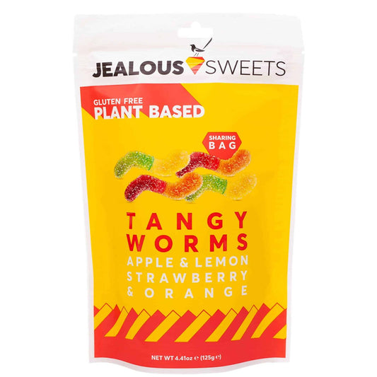 Jealous Tangy Worms Share Bag 125 gr - Sweet Joint