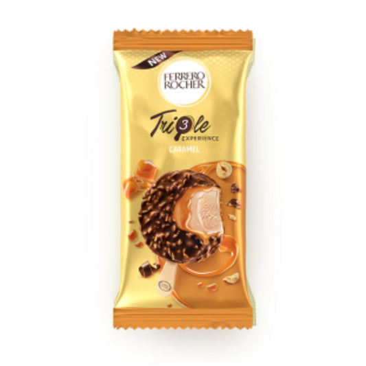 Ferrero Rocher Ice Cream Stick Triple Experience Caramel 46G - Sweet Joint