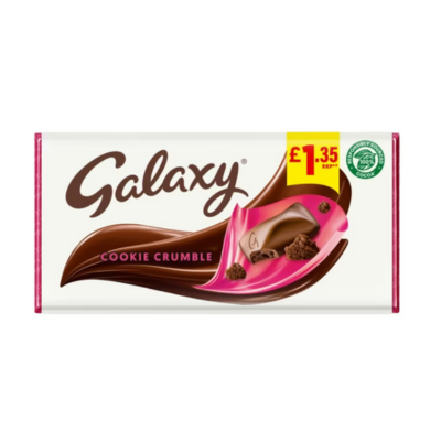 Galaxy Cookie Crumble & Milk Chocolate Block 114 gr - Sweet Joint