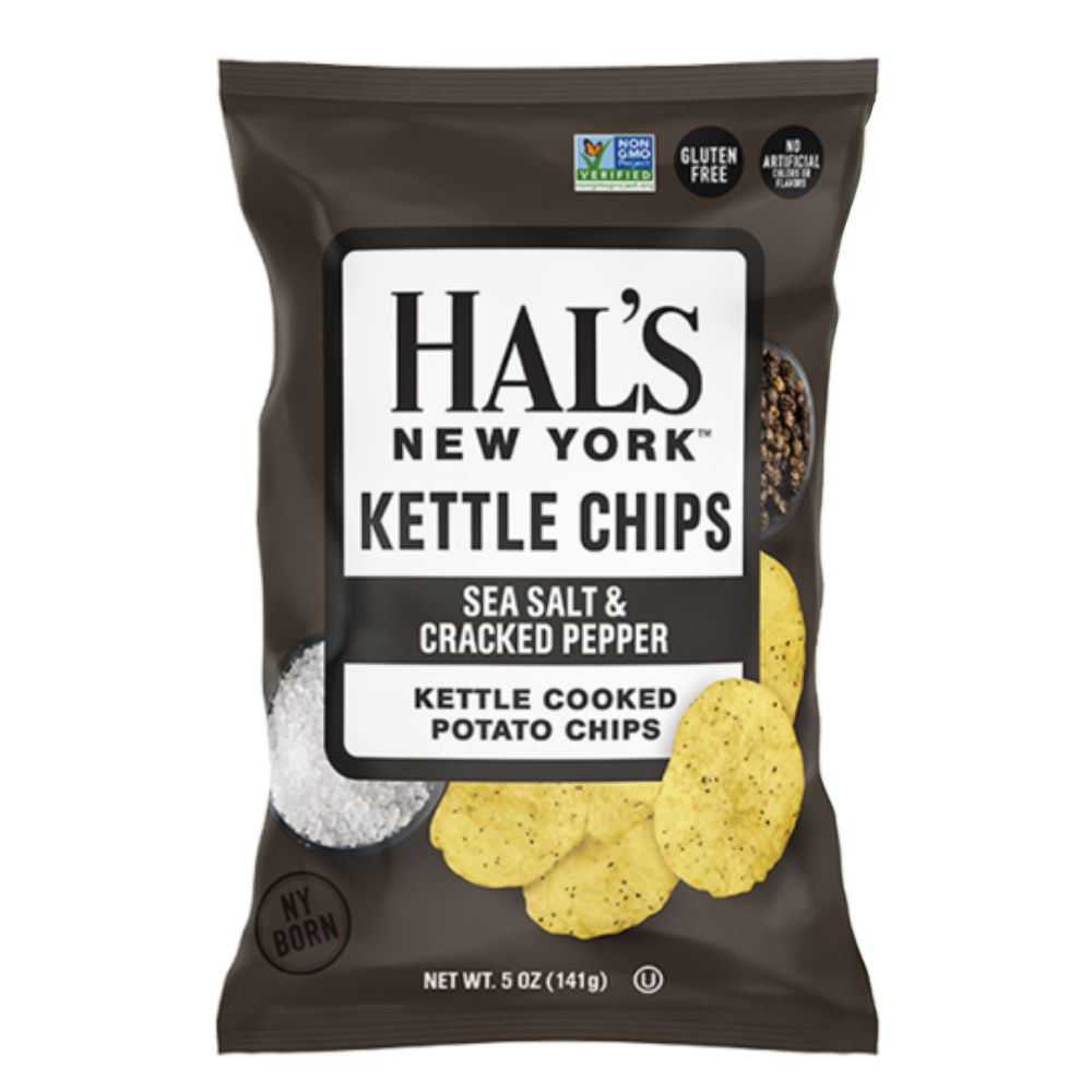 Hal's New York Sea Salt & Cracked Pepper Kettle Cooked Potato Chip 56.7g - Sweet Joint