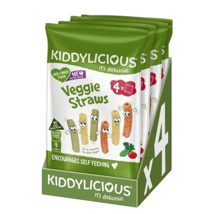 Kiddylicious Veggie Straws Baby Snack 9 Months + 4 * 12 gr - Sweet Joint
