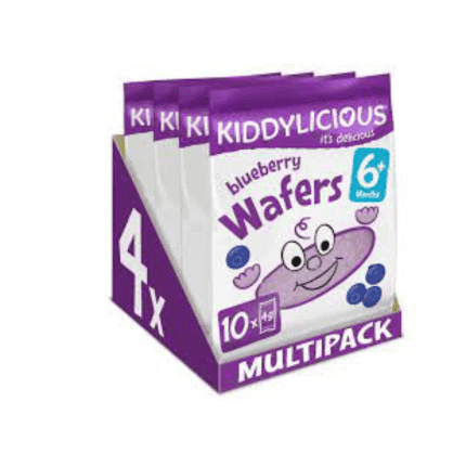 Kiddylicious Wafers Blueberry Baby Snack 6 Months + 10 * 4 gr - Sweet Joint
