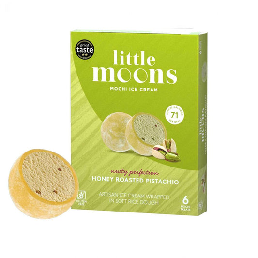 Little Moons Honey Roast Pistachio Ice Cream Mochi 6Pk - Sweet Joint