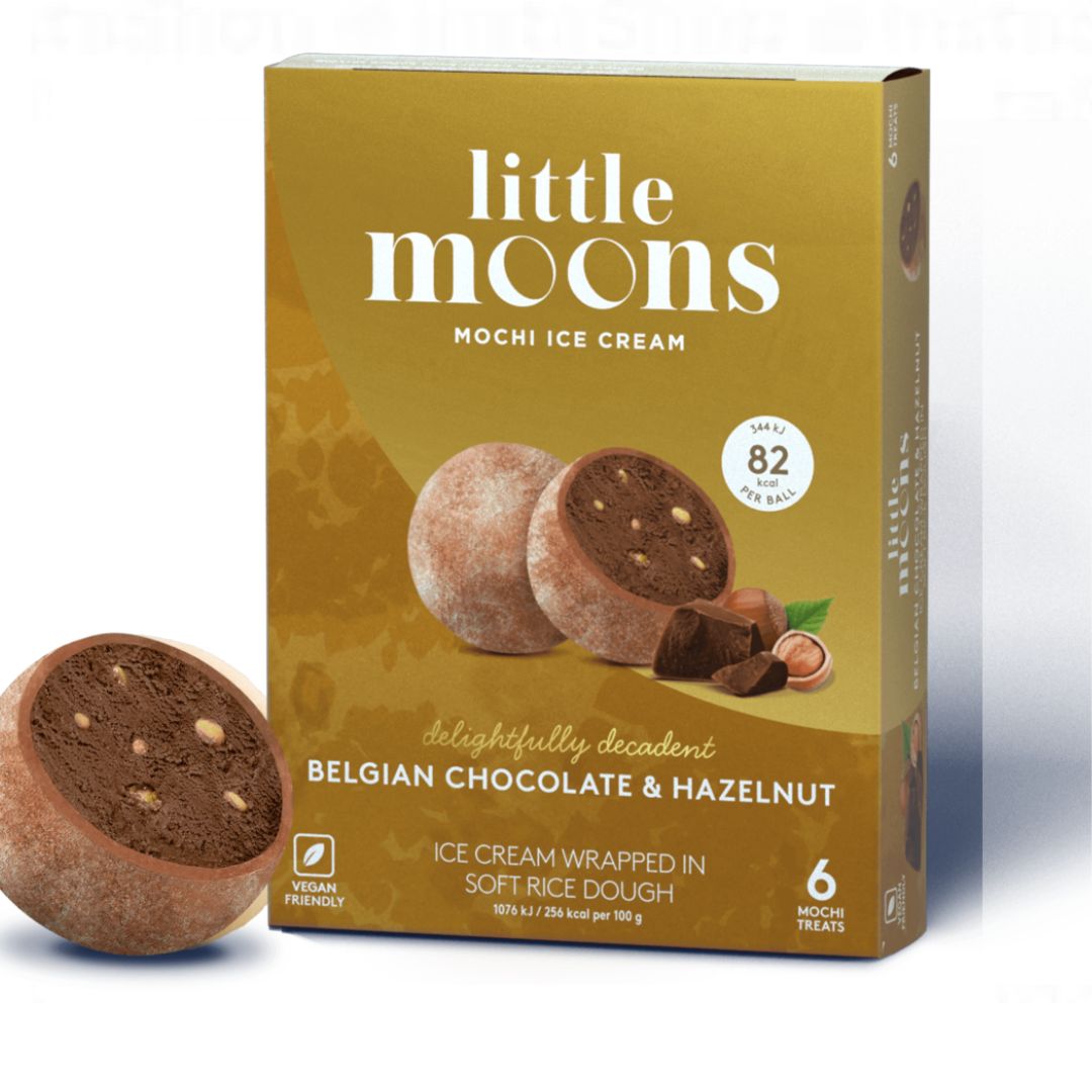 Little Moons Vegan Choc Hazel Mochi Ice Cream 6Pk - Sweet Joint