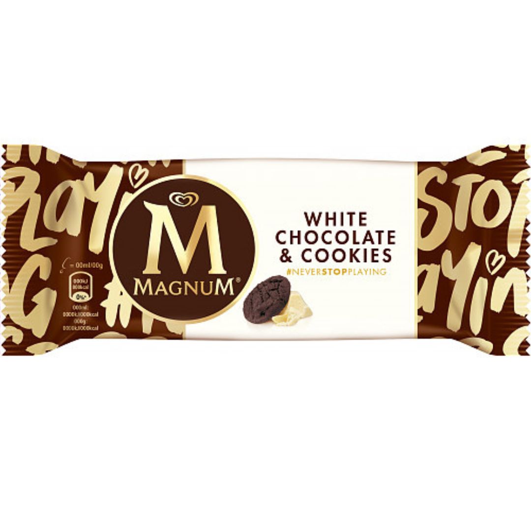 Langnese Magnum White Choc & Cookie 90Ml - Sweet Joint