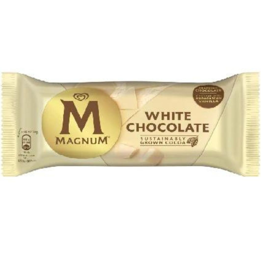 Langnese Magnum White Chocolate 110Ml - Sweet Joint