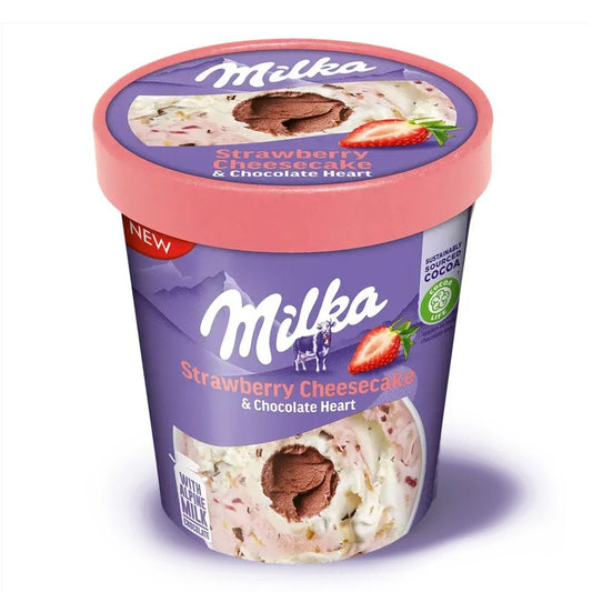 Milka Strawberry Cheesecake Cup 480ml - Sweet Joint