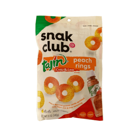 Snack Club Tajin Peach Rings 142 gr - Sweet Joint