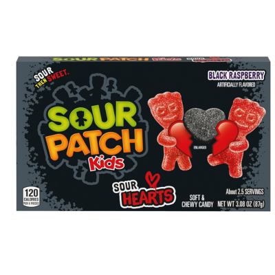 Sour Patch Hearts Black Raspberry 87G - Sweet Joint