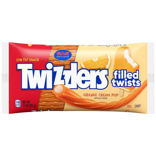 Twizzlers Filled Twists Orange Cream Pop Candy 311 Gr - Sweet Joint