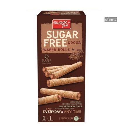 Sweet Plus Cocoa Wafer Rolls Sugar Free 120g - Sweet Joint