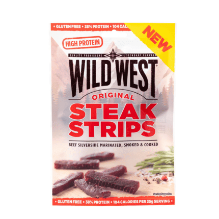 Wild West Original Steak Strips Gluten Free 38% protein - Sweet Joint