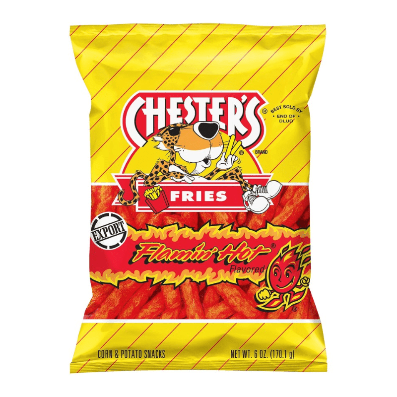 Chesters Flamin Hot Fries Flavored 
Corn And Potato Snacks 6 Oz - Sweet Joint